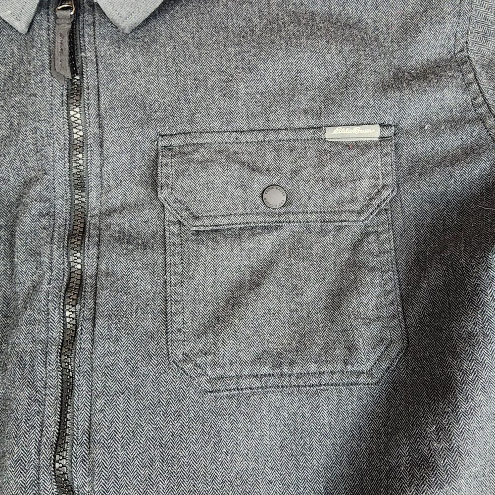 Eddie Bauer Outdoor Mens 2XL Zip Up Charcoal Faux Fur Lined Jacket Pockets‎ Warm - Picture 12 of 16